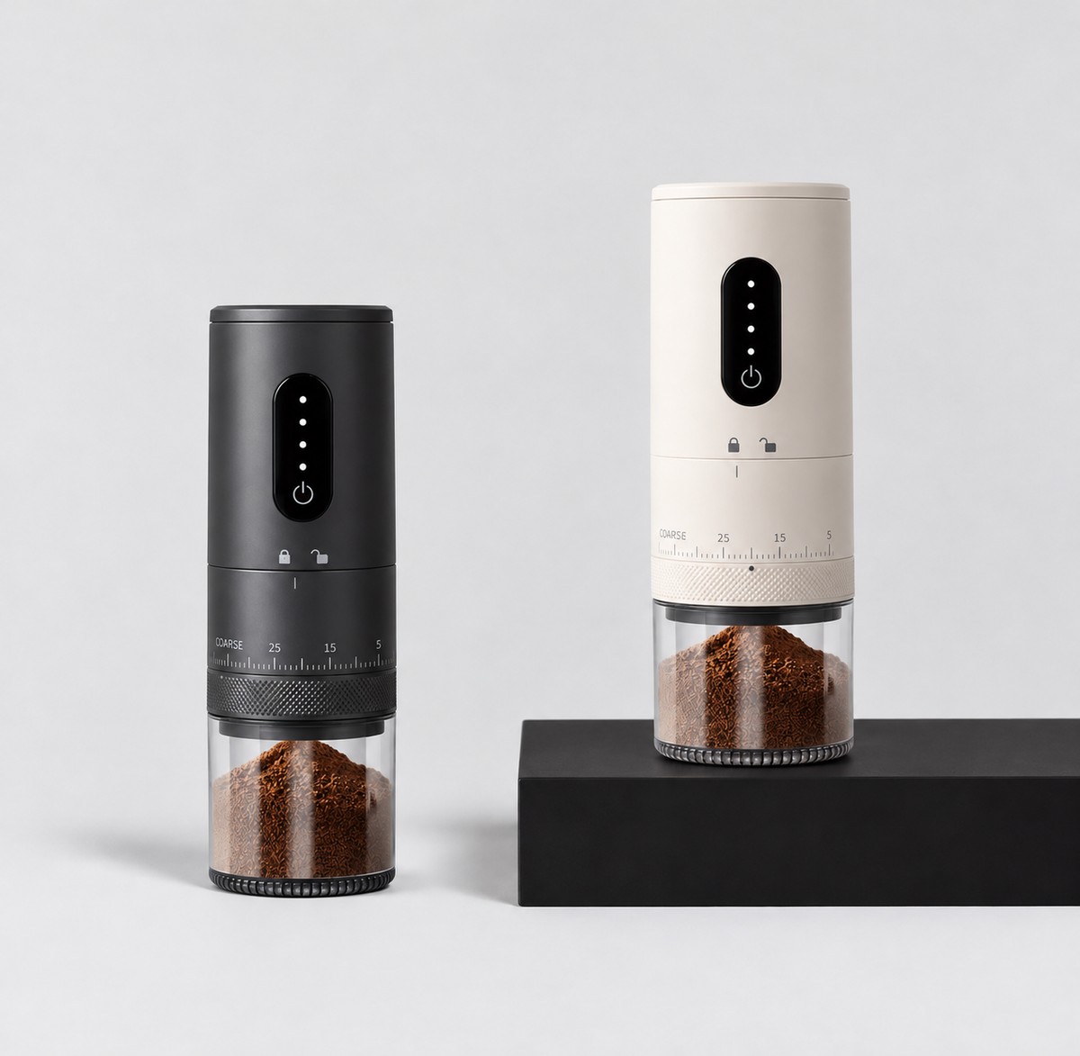 GrindPro™ Portable Electric Coffee Grinder – Ceramic Burr, 38 Settings